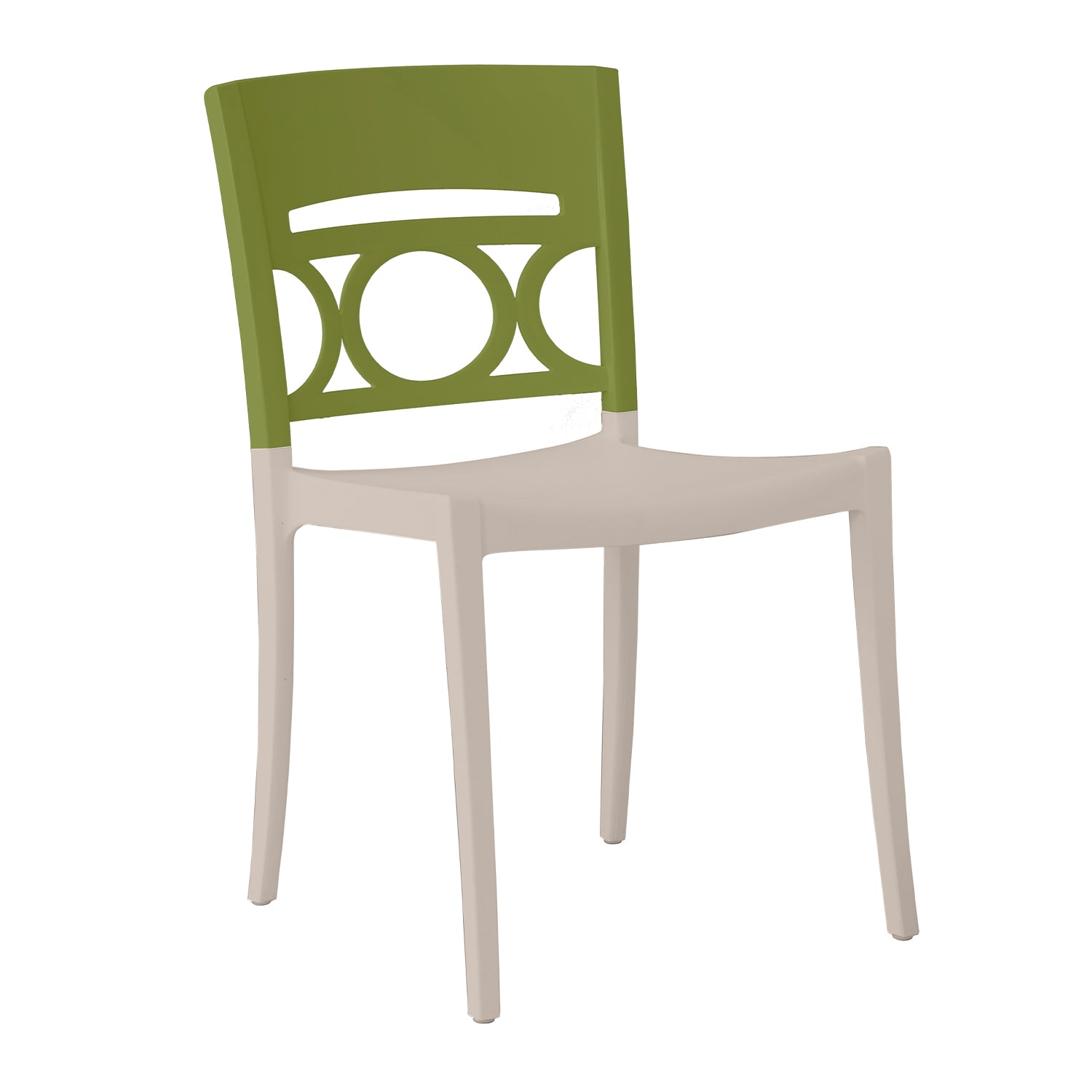 Moon Sidechair - Cactus Green/Linen