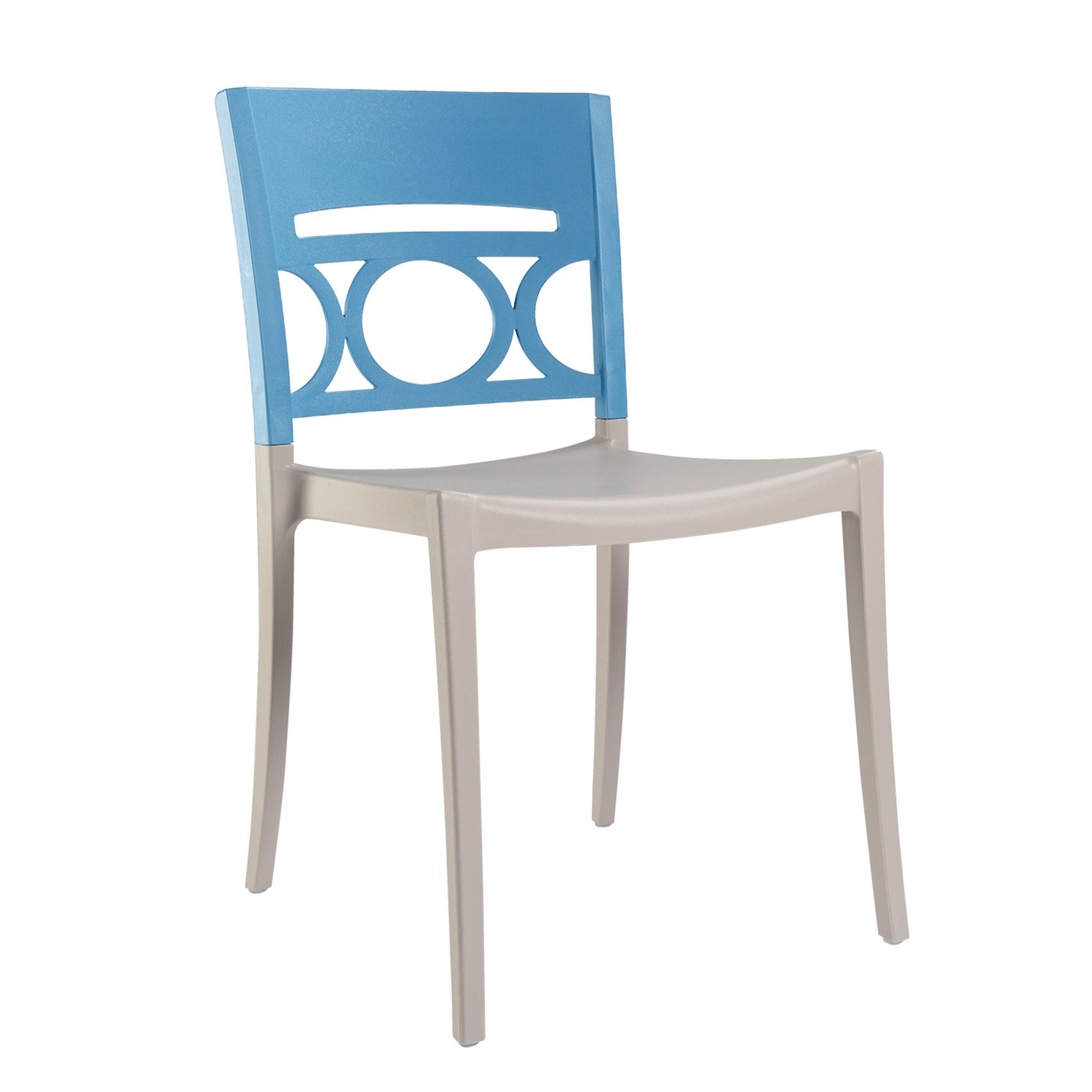 Moon Sidechair - Storm Blue/Linen