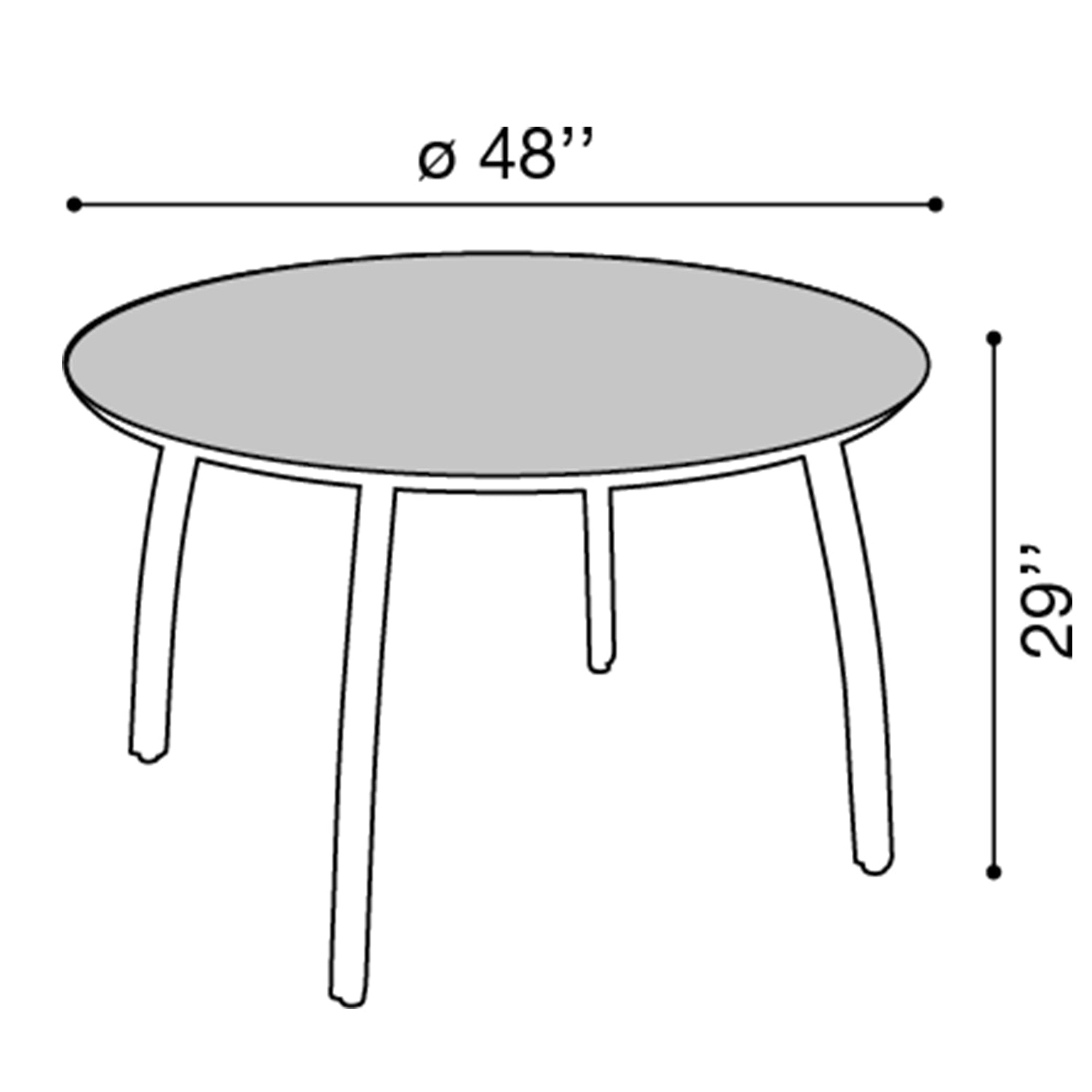 Sunset 48" Round Table