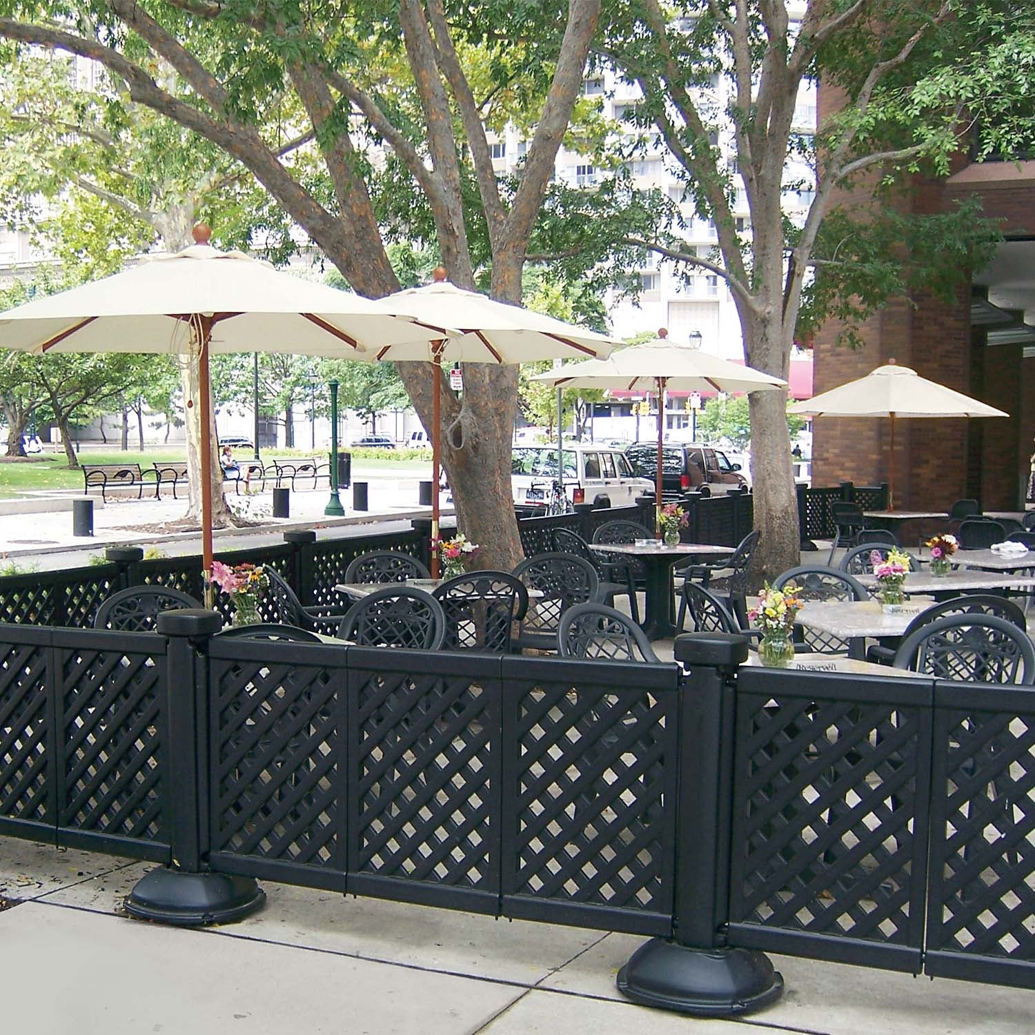 Market Umbrellas providing shade