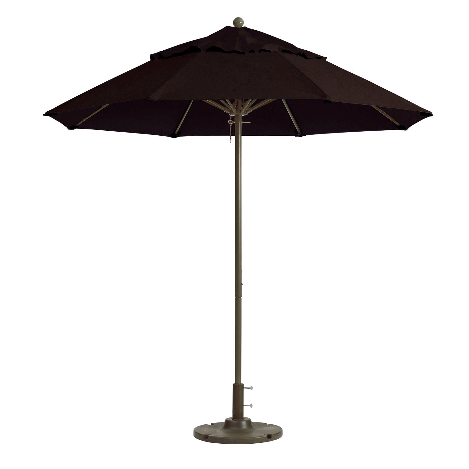 9 Round Mod Palm Patio Umbrella Black on sale -